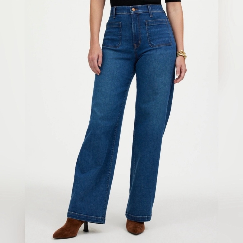 Madewell The Curvy Emmett Wide-Leg Jean: Patch Pocket Edition Size 26 NWOT
